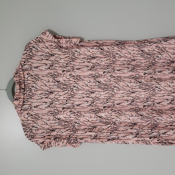 LuLaRoe Midi Floral Dress XS Pink Soft Chore Cottage Minimalist * Missing Belt - Picture 6 of 16